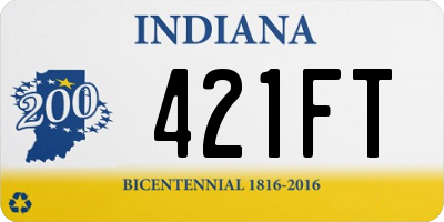 IN license plate 421FT