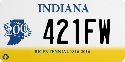 IN license plate 421FW