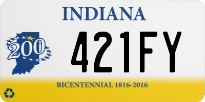 IN license plate 421FY