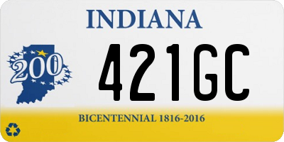 IN license plate 421GC