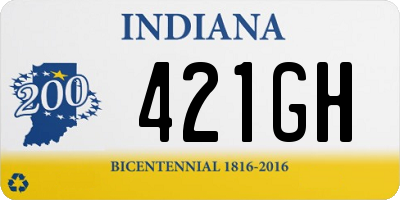 IN license plate 421GH