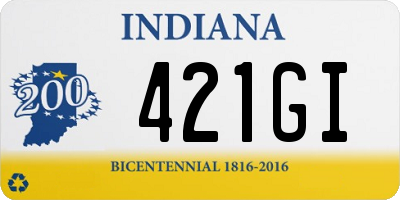 IN license plate 421GI