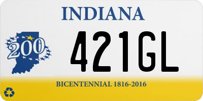 IN license plate 421GL