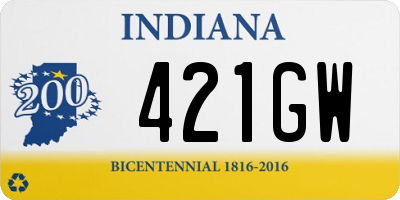 IN license plate 421GW