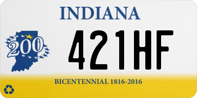 IN license plate 421HF