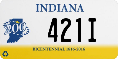 IN license plate 421I