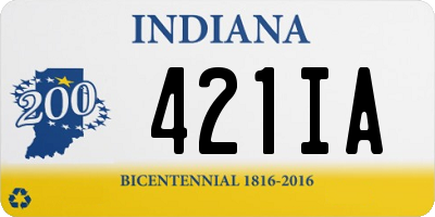 IN license plate 421IA