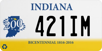 IN license plate 421IM