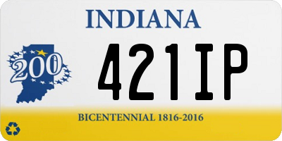 IN license plate 421IP