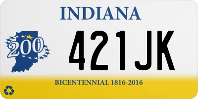 IN license plate 421JK