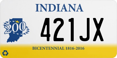 IN license plate 421JX