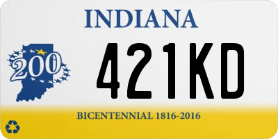 IN license plate 421KD