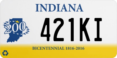 IN license plate 421KI