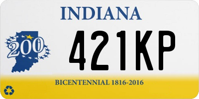 IN license plate 421KP