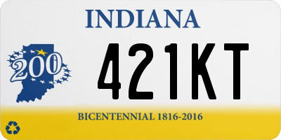 IN license plate 421KT