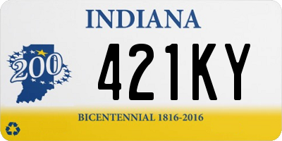 IN license plate 421KY