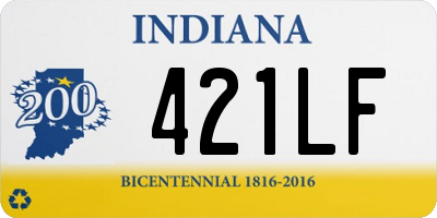 IN license plate 421LF