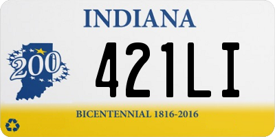 IN license plate 421LI