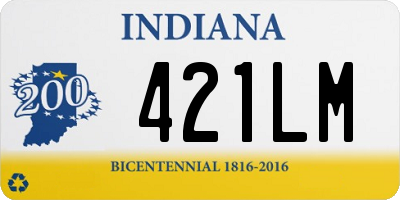 IN license plate 421LM