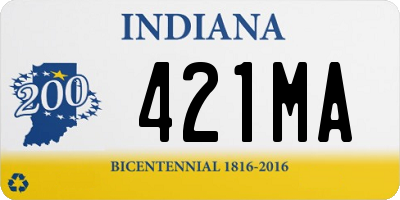 IN license plate 421MA