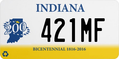 IN license plate 421MF