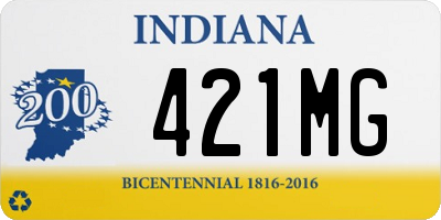 IN license plate 421MG