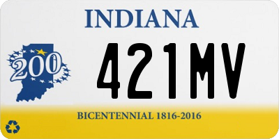 IN license plate 421MV