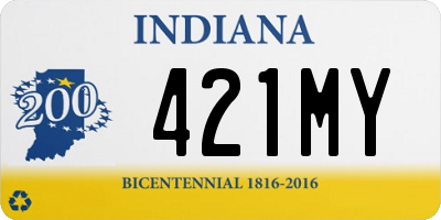 IN license plate 421MY