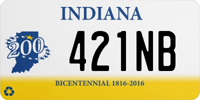 IN license plate 421NB