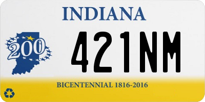 IN license plate 421NM