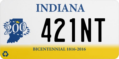 IN license plate 421NT