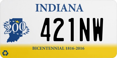 IN license plate 421NW