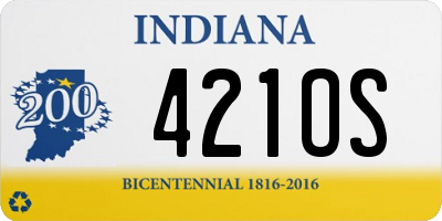 IN license plate 421OS