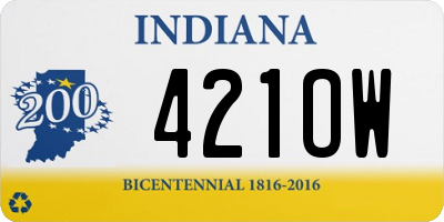 IN license plate 421OW