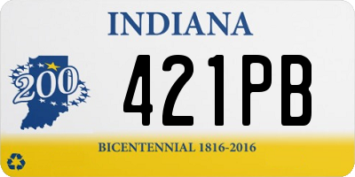 IN license plate 421PB