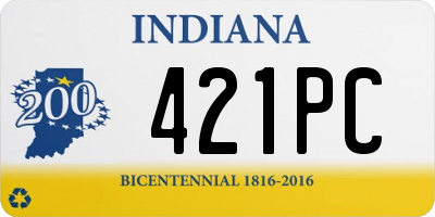 IN license plate 421PC