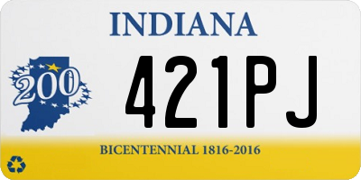 IN license plate 421PJ