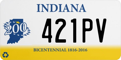 IN license plate 421PV