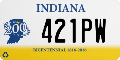 IN license plate 421PW