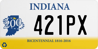 IN license plate 421PX