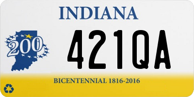 IN license plate 421QA