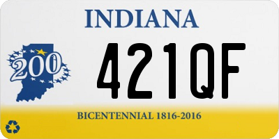 IN license plate 421QF