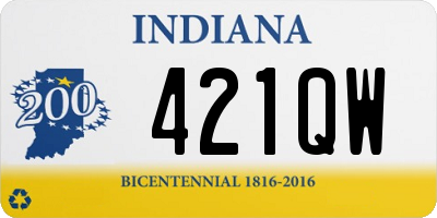 IN license plate 421QW