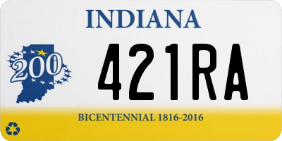 IN license plate 421RA