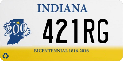 IN license plate 421RG