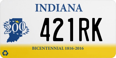 IN license plate 421RK