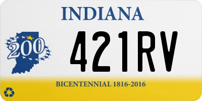 IN license plate 421RV