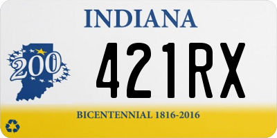 IN license plate 421RX