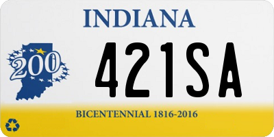 IN license plate 421SA