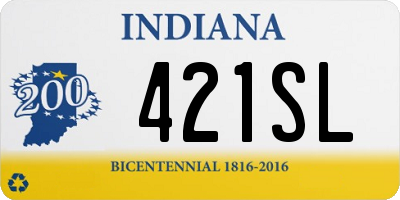 IN license plate 421SL